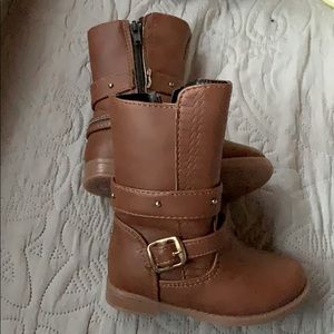 brown tall boots infant girl